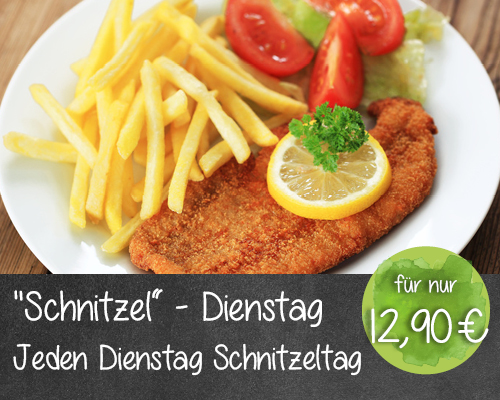 Jeden Dienstag Schnitzeltag im Deutschen Haus in Waal Restaurant Gasthaus